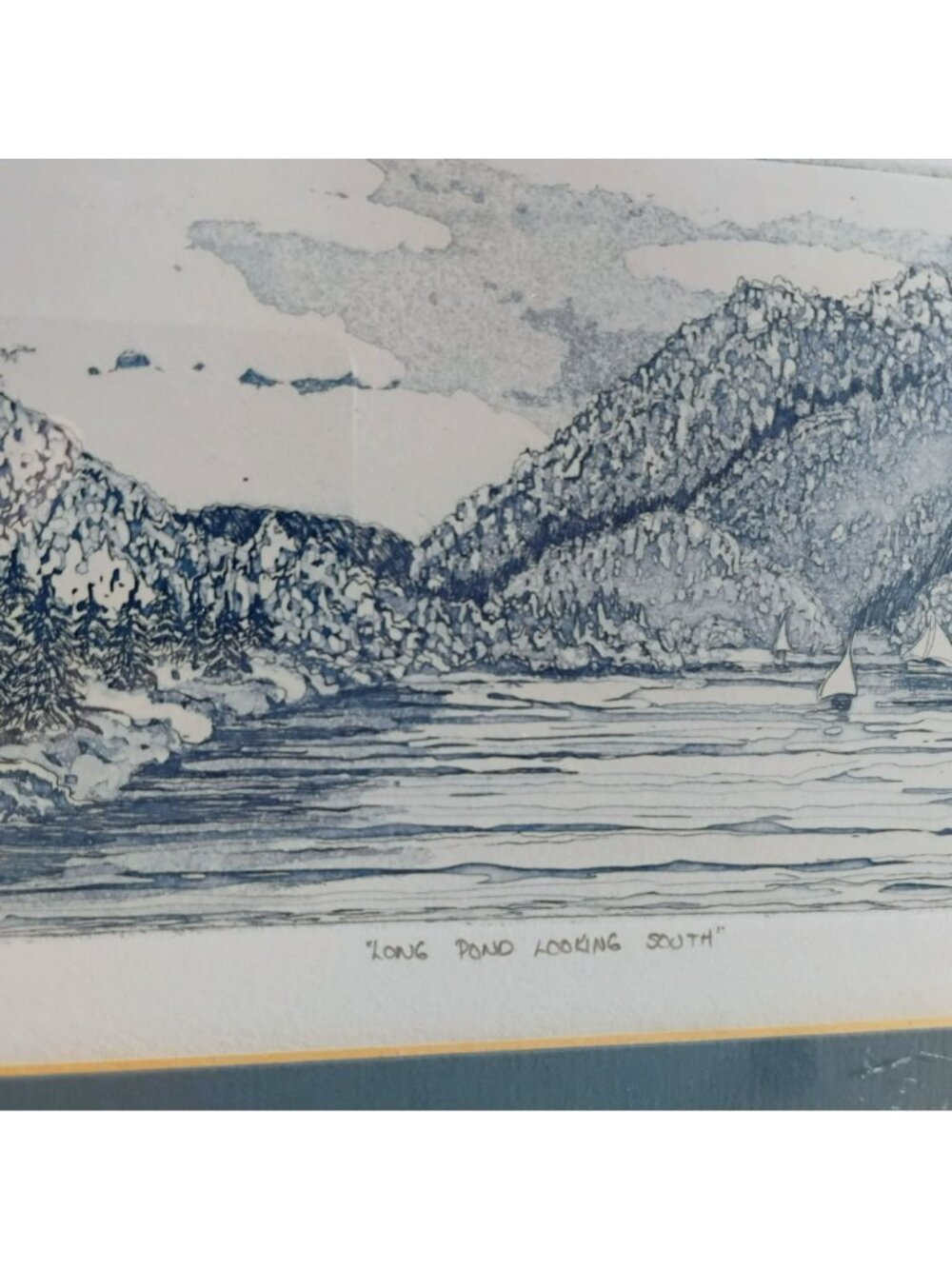 Christine Schmidt Etching "Long Pond Looking South" Framed Limited Ed 47/100 - Picture 3 of 9